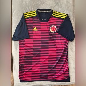 COLOMBIA Official Adidas Federacion de Futbol Home Parley Pre-Match Jersey Med